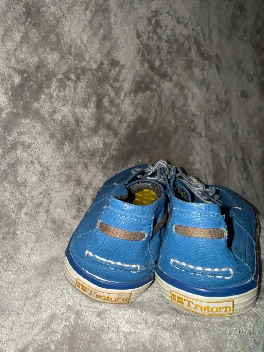 Tretorn Men's Canvas Boat Shoes with Yellow Comfort Insole